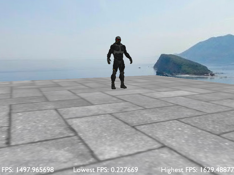 Non-Normal Mapped Floor and Crysis Model